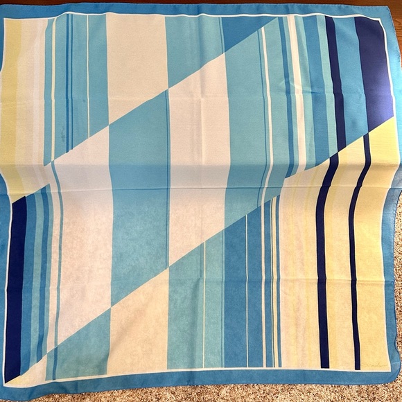 🌟HP🌟VTG Large Italian Designer Colorful Geometric Print Square Scarf Giordani - Picture 6 of 7